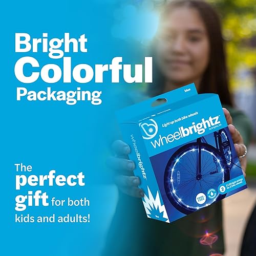 Vista 119 de Wheelbrightz - Luces LED para rueda de bicicleta, brillantes y coloridas - Se adaptan a neumáticos delanteros o traseros - Tubo resistente a la Verde