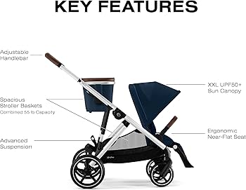 Amazon.com : Cybex Gazelle S Stroller Modular Double Stroller for