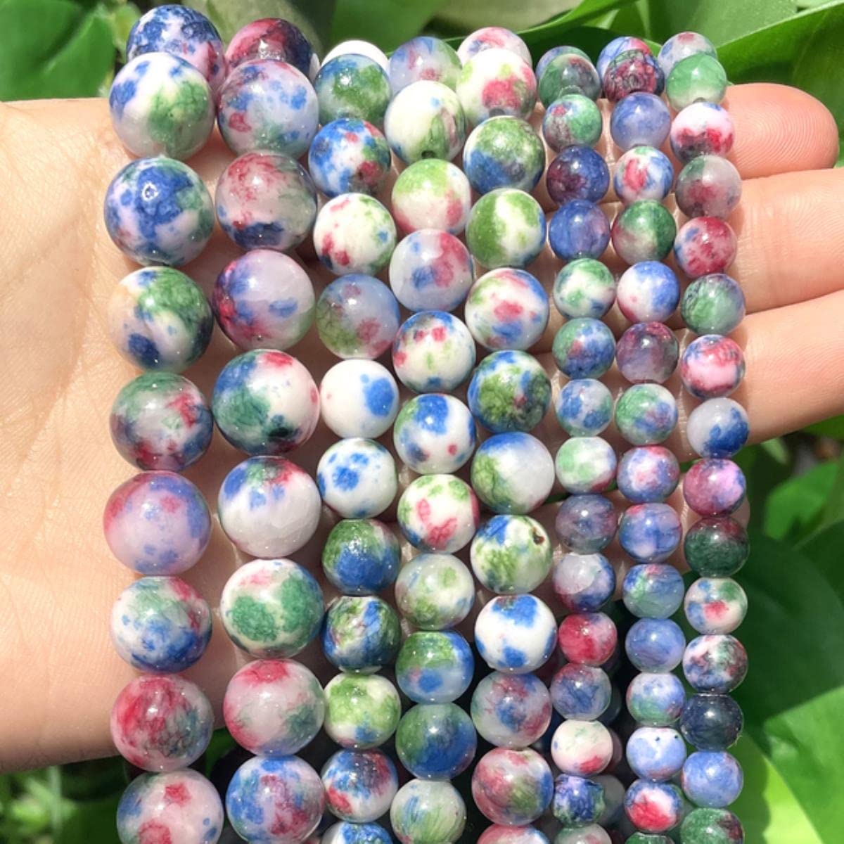 Rare Perle Di Giada Brasiliana Naturale Sfaccettata Da 3 Mm E 4 Mm - Foto 5