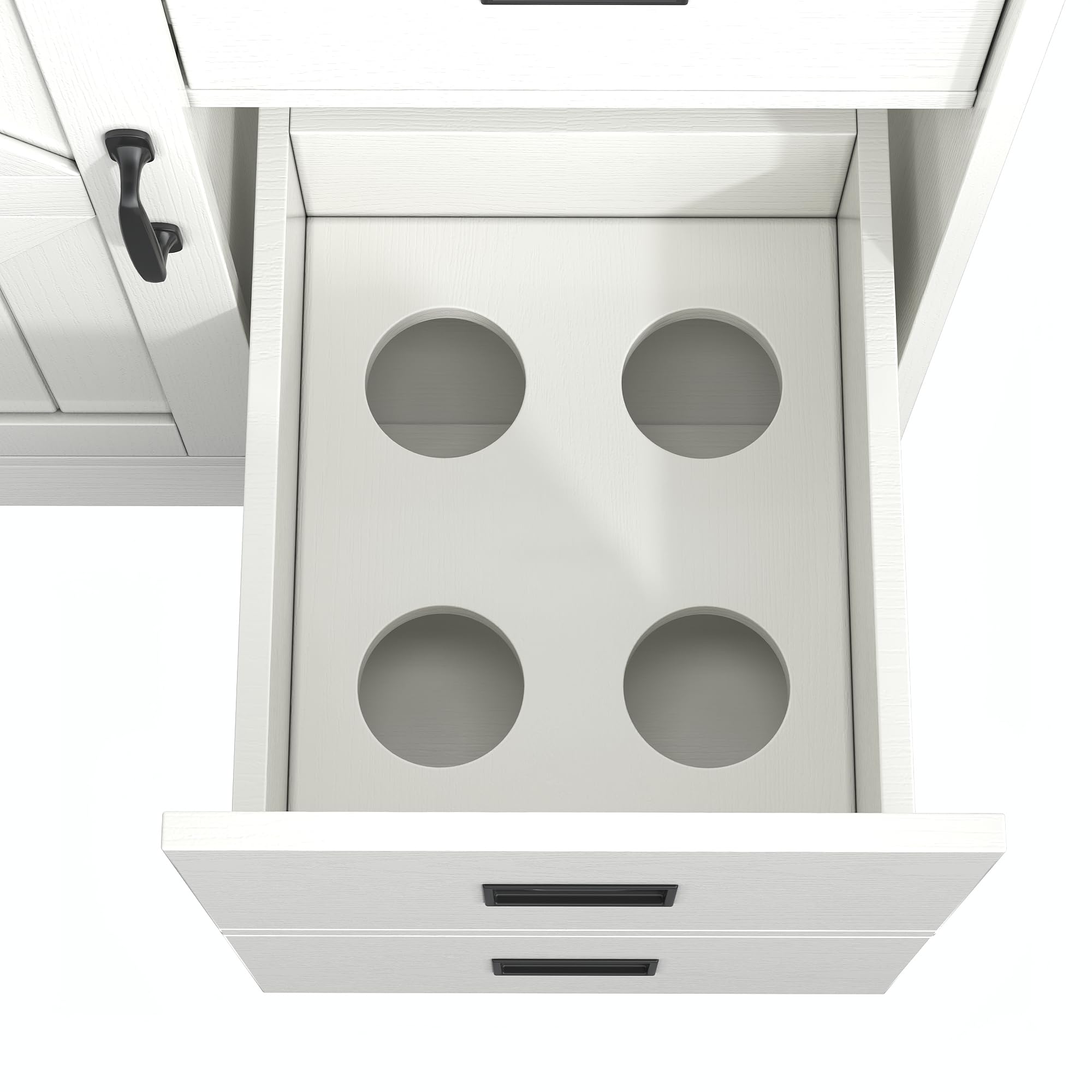 Mueble Baño con Puerta, Mueble de Baño, Lavabo con Mueble con Estante Ajustable, Armario Bajo Lavabo, Mueble de Almacenaje con Compartimentos para Cocina, Cierre Suave, 87,5x76x46,5 cm (Blanco