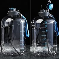 Vista 5 de ALINK Pajitas reutilizables extralargas de 13 pulgadas, paquete de 12 popotes de plástico duro negro para Stanley Owala de 40 onzas, 1 galón, 64