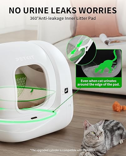 PETKIT PuraMax 2 Automatic Self-Cleaning Cat Litter Box — top-down angle highlighting key features