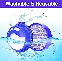 Vista 3 de SCREENTRONICS 2 filtros HEPA pre y 2 postes, repuesto compatibles para aspiradora Dyson DC25 Animal Ball Parte # 919171-02 y 916188-06