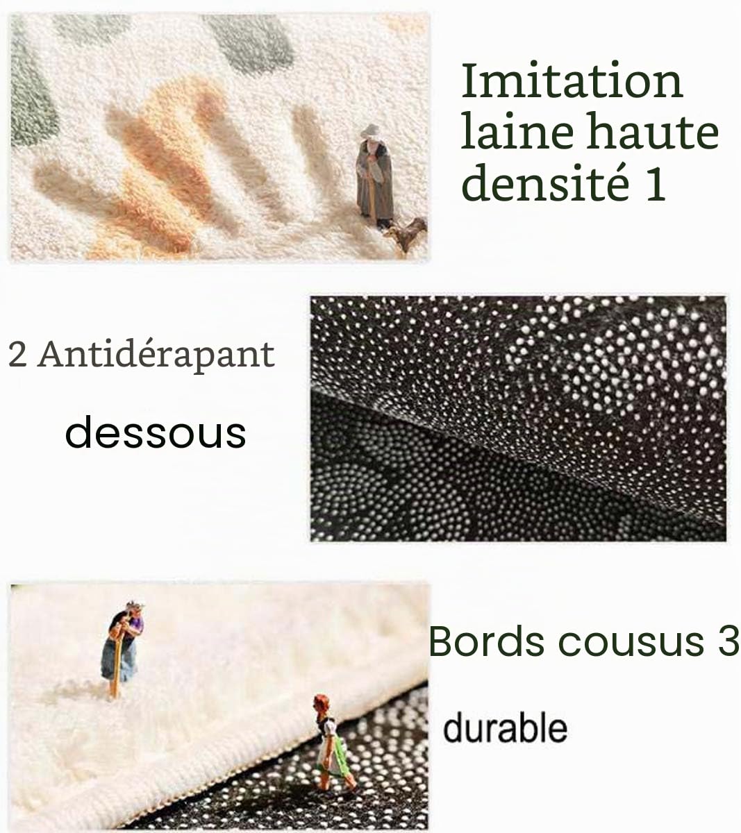 Grand tapis rond et moelleux pour salon, moderne, à poils denses, ne perd pas ses poils, chambre à coucher, chambre d'enfant, tapis de sol absorbant l'eau, diamètre 180 cm