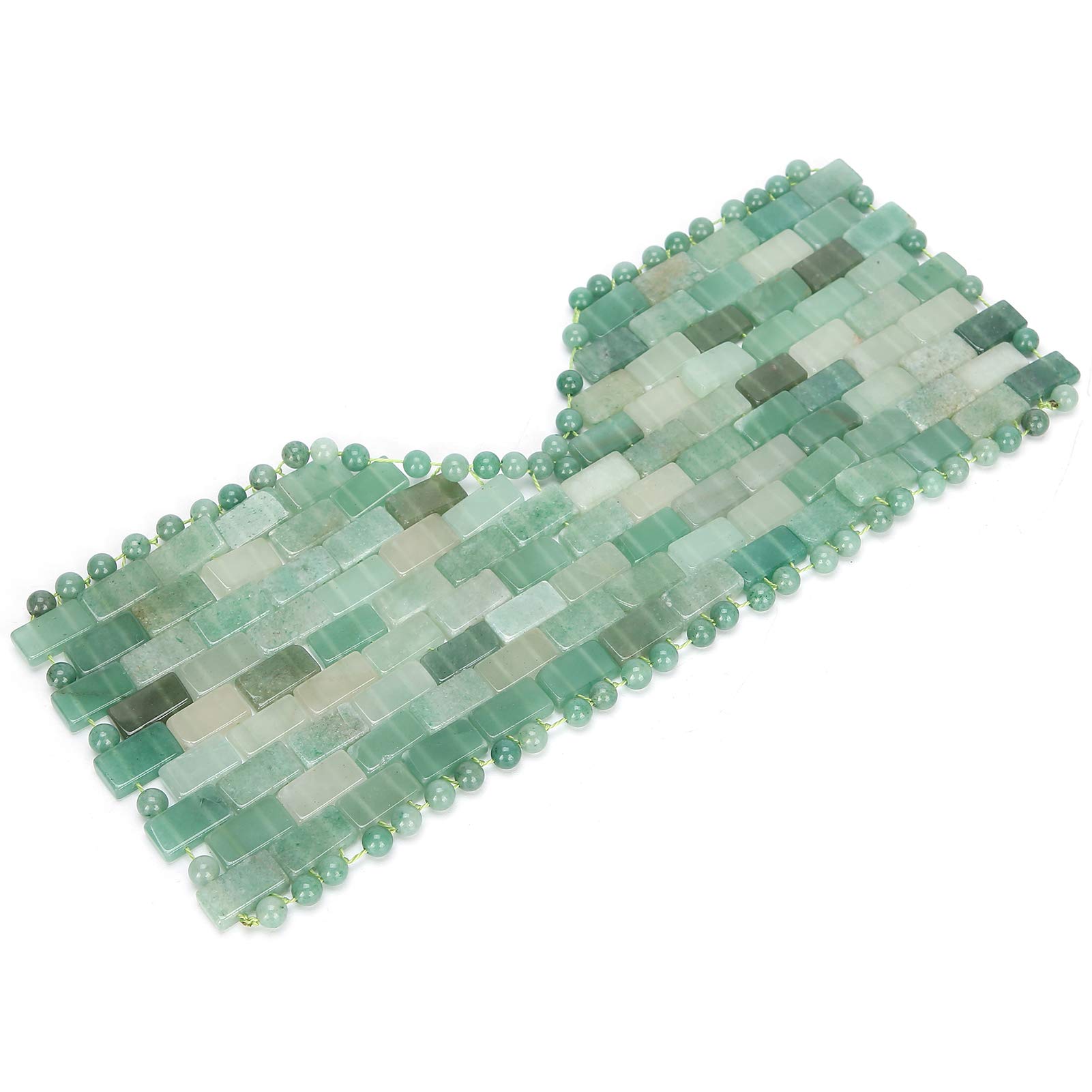 Jadestone-Augenmaske mit Kühlendem Gefühl, Stress auf Natürliche Weise Abbauen, Gesichtsmassagegerät Gegen Augenringe (Augenlider aus grünem Aventurin)