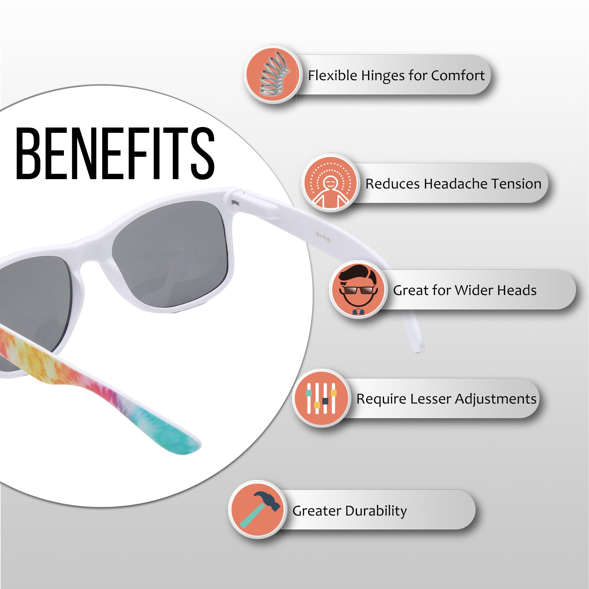 Got Shades Wholesale Bulk Unisex 80's Retro 100% UV Sunglasses for Adults - 10 Pack - w/Flex Hinges