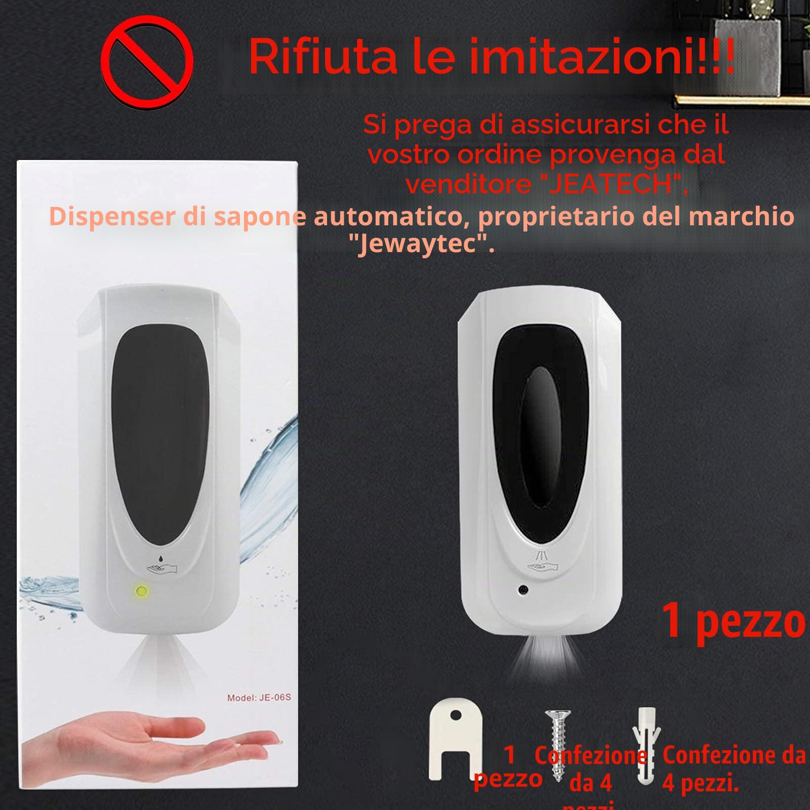 Dispenser Sapone di Disinfettante Automatico,1000ml Touchless Sensore Dispenser,Montato A Parete Di Detersivo Disinfettante Porta Sapone Liquido,Per Cucina,Bagno,Ufficio,Hotel