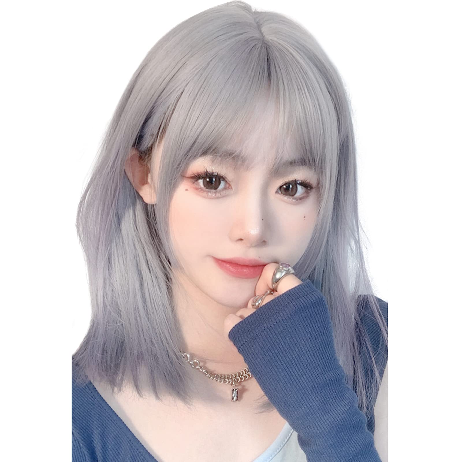 Amazon.co.jp: BARSDAR ウィッグ ショートボブ セミロング レディース