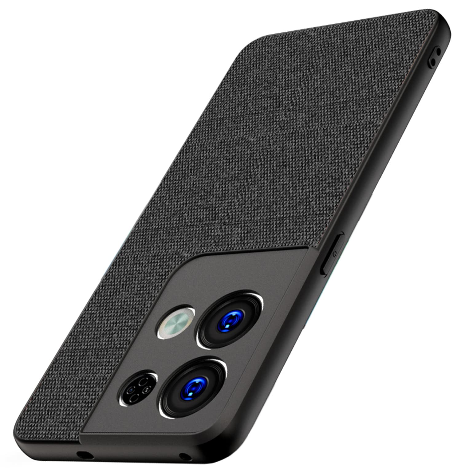 KAPA PC+Cloth Soft Full Fabric Case For Oppo Reno 8 (5G) Back Cover, Shockproof Slim Hard Anti Slip Back Cover (Black) (B0BBM5FYV2) Amazon Price History, Amazon Price Tracker