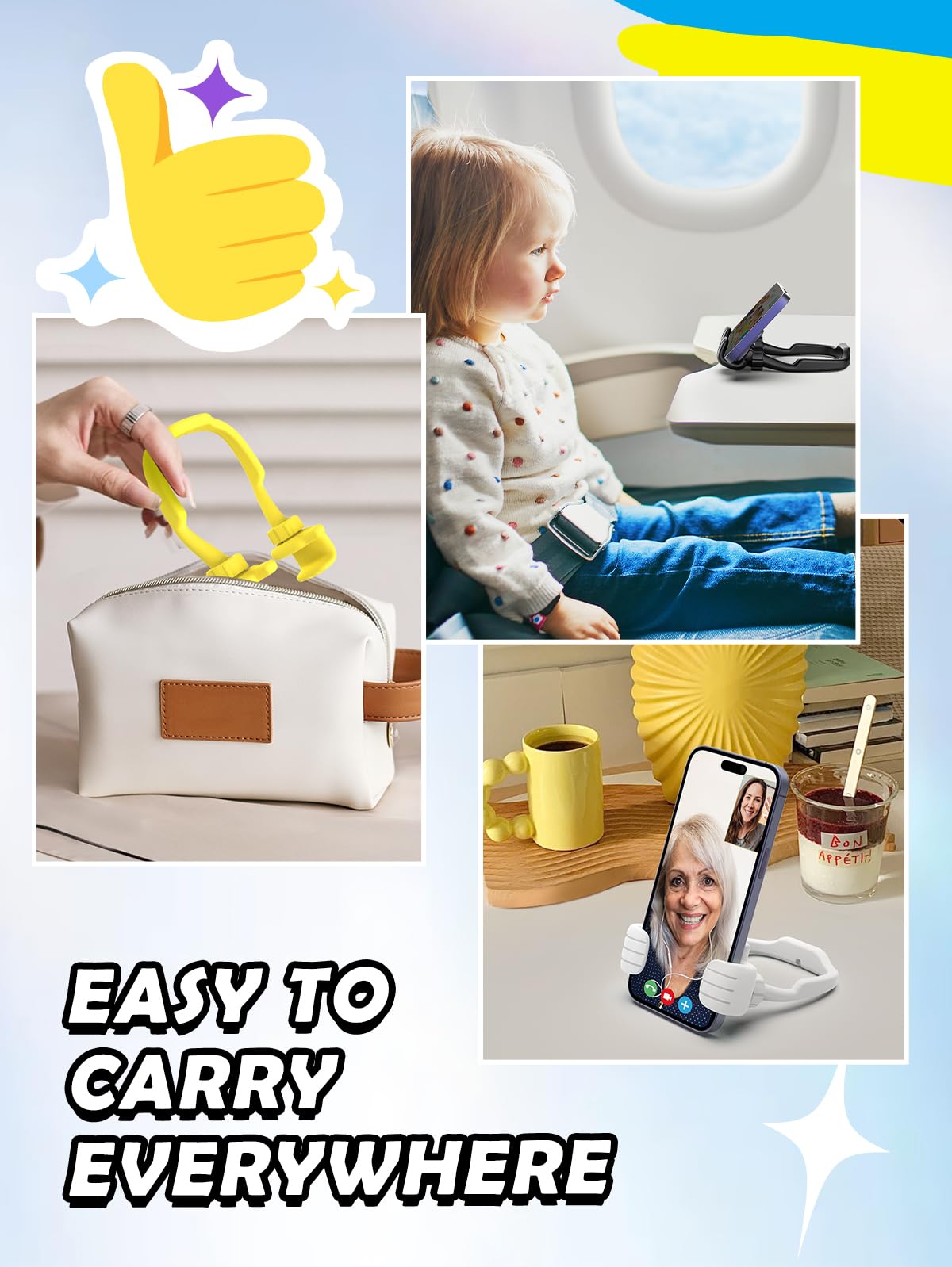 Cesta de Pascua para niños, niñas, adolescentes, adultos, hombres y mujeres: soporte para teléfono celular para pulgares arriba, perezoso, para regalos de escritorio para papá, mamá, esposa