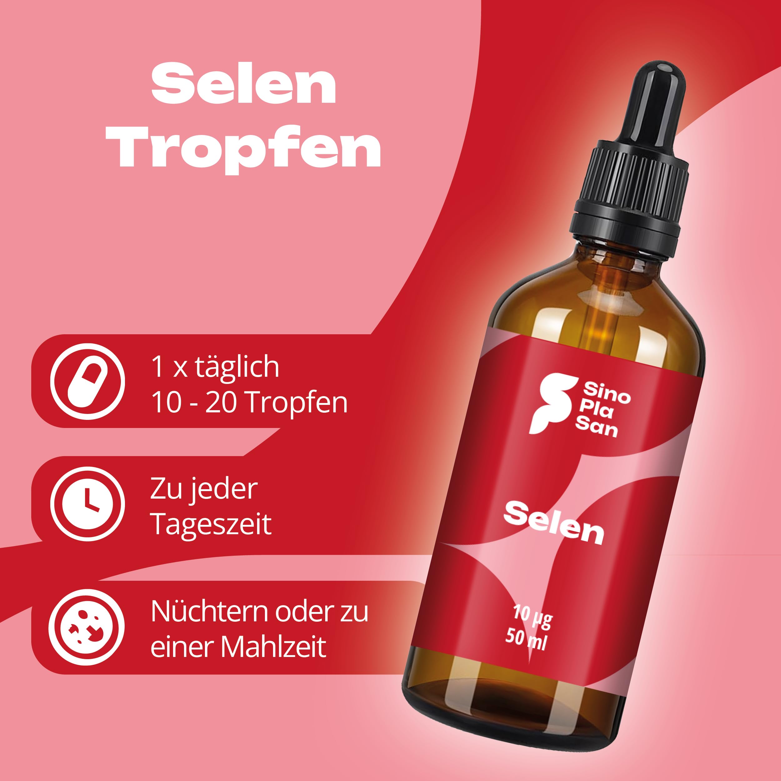 Selen Tropfen flüssig 200µg | 10µg pro Tropfen | 200µg pro Tagesdosis | SEHR HOHE AUFNAHMEFÄHIGKEIT | vegan | laborgeprüft | Made in Germany