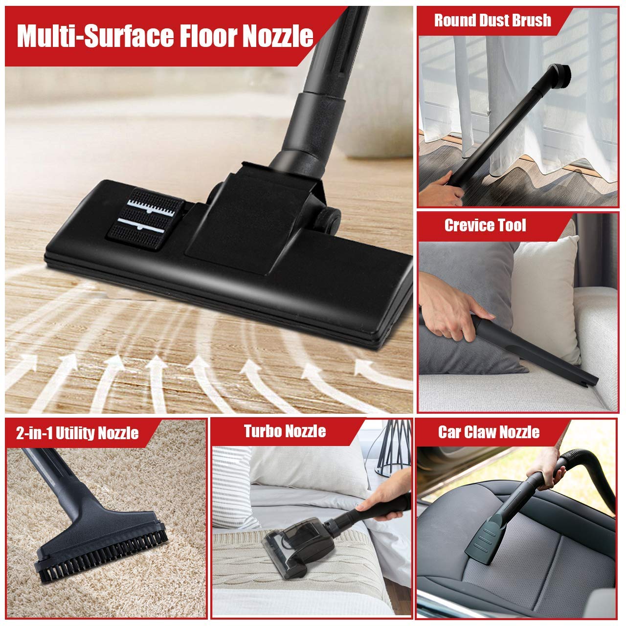 Vacmaster Shop Vacuum 5 Peak HP 4 Gallon Wet Dry Vacuum Cleaner with