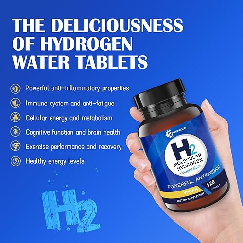 Miniatura 3 de Hywebrvctok - Tabletas de agua de hidrógeno con magnesio, 8 PPM H2 tabletas de hidrógeno molecular para agua potable, rico en antioxidantes, apoya