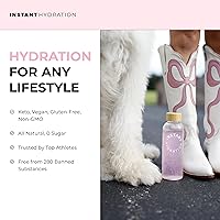Vista 4 de Instant Hydration Paquetes de electrolitos en polvo – Mezcla de bebida sabor Algodón de Azúcar – Cero azúcar – Keto, vegano, sin gluten, sin OMG
