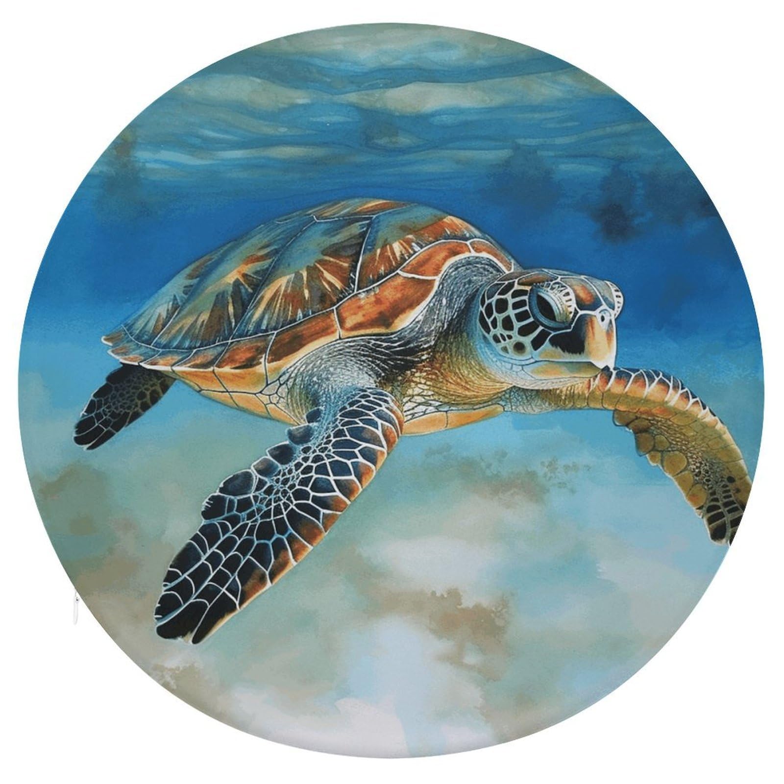 Adfgyerh Style Sea Turtle3 Cushion Memory Foam Pillow Core，Seat Cushion Detachable Design，Chair Cushions Suitable For All Seasons, And Can Be Used In Offices, Dining Rooms, Homes, And Other Settings.