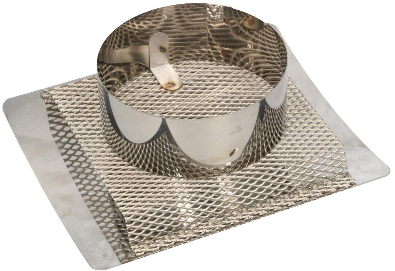 KOTARBAU® Kratka wentylacyjna wypukła z siatką metalową Ø 100 mm stal nierdzewna matowa