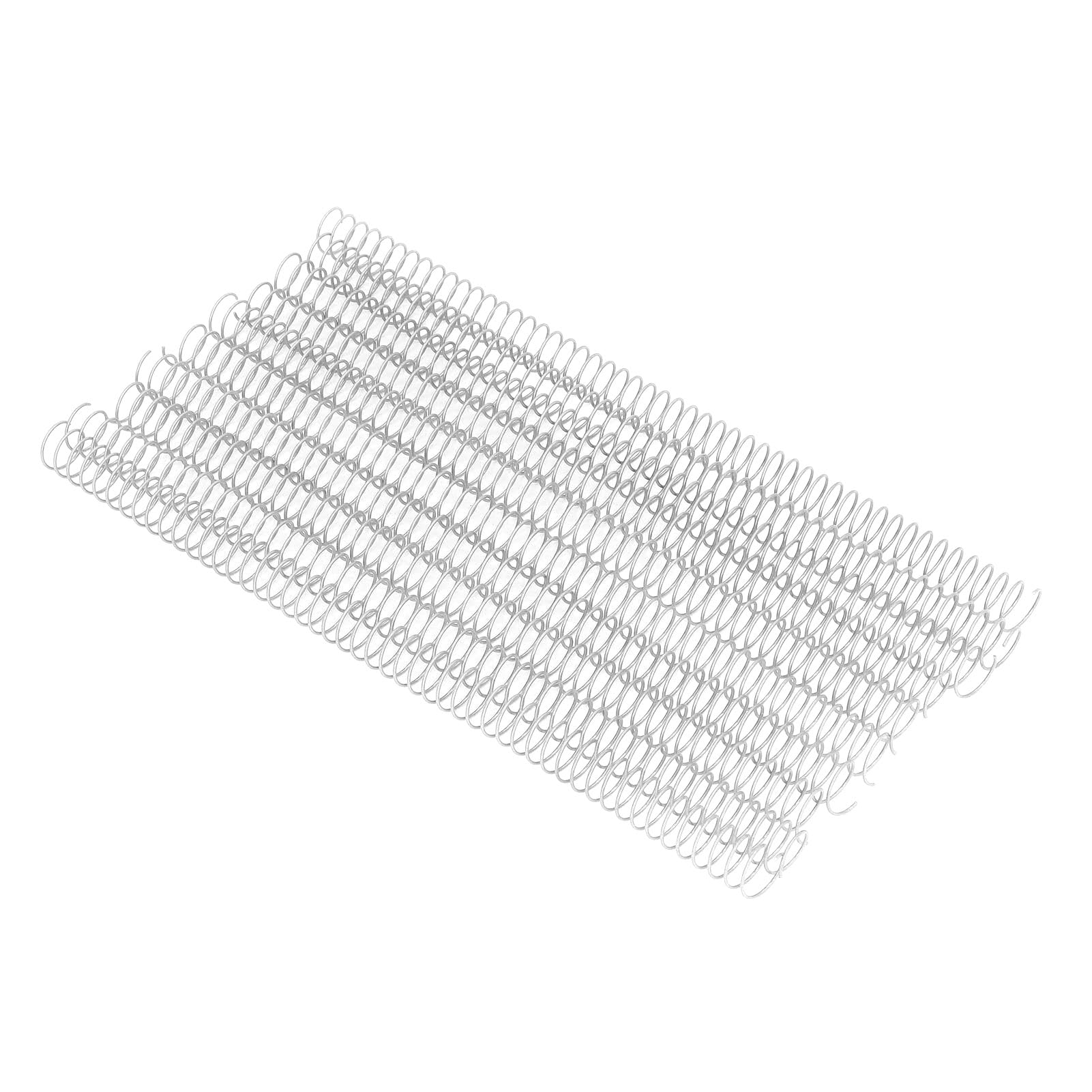 100 Pezzi Spiral Binding Coil Diametro 16mm Passo 4:1 per Documenti A4 Fino a 140 Fogli (Argento)
