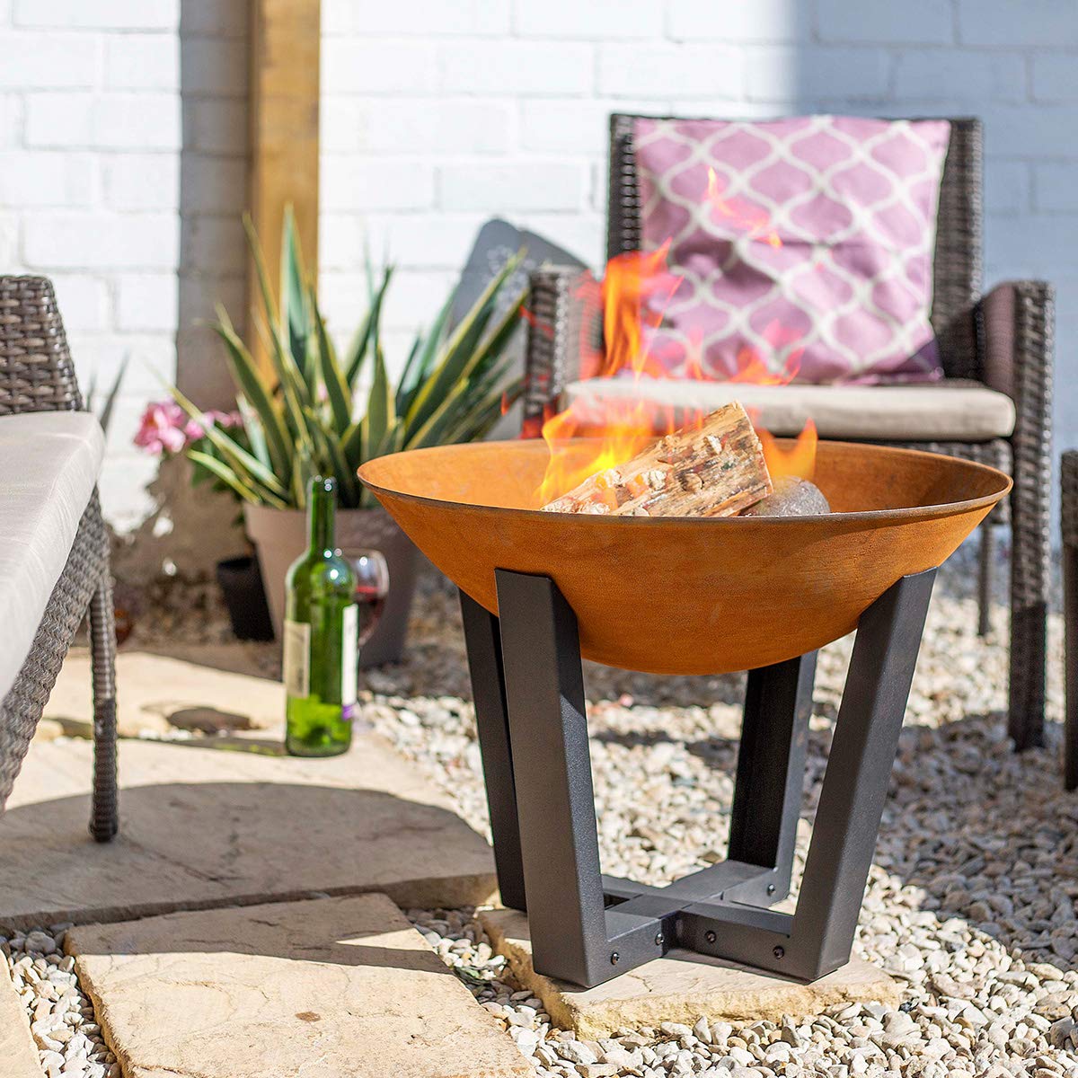Esschert Design Griglia per barbecue per ciotole in metallo XL, 82.5x42x2.29 cm, FF258