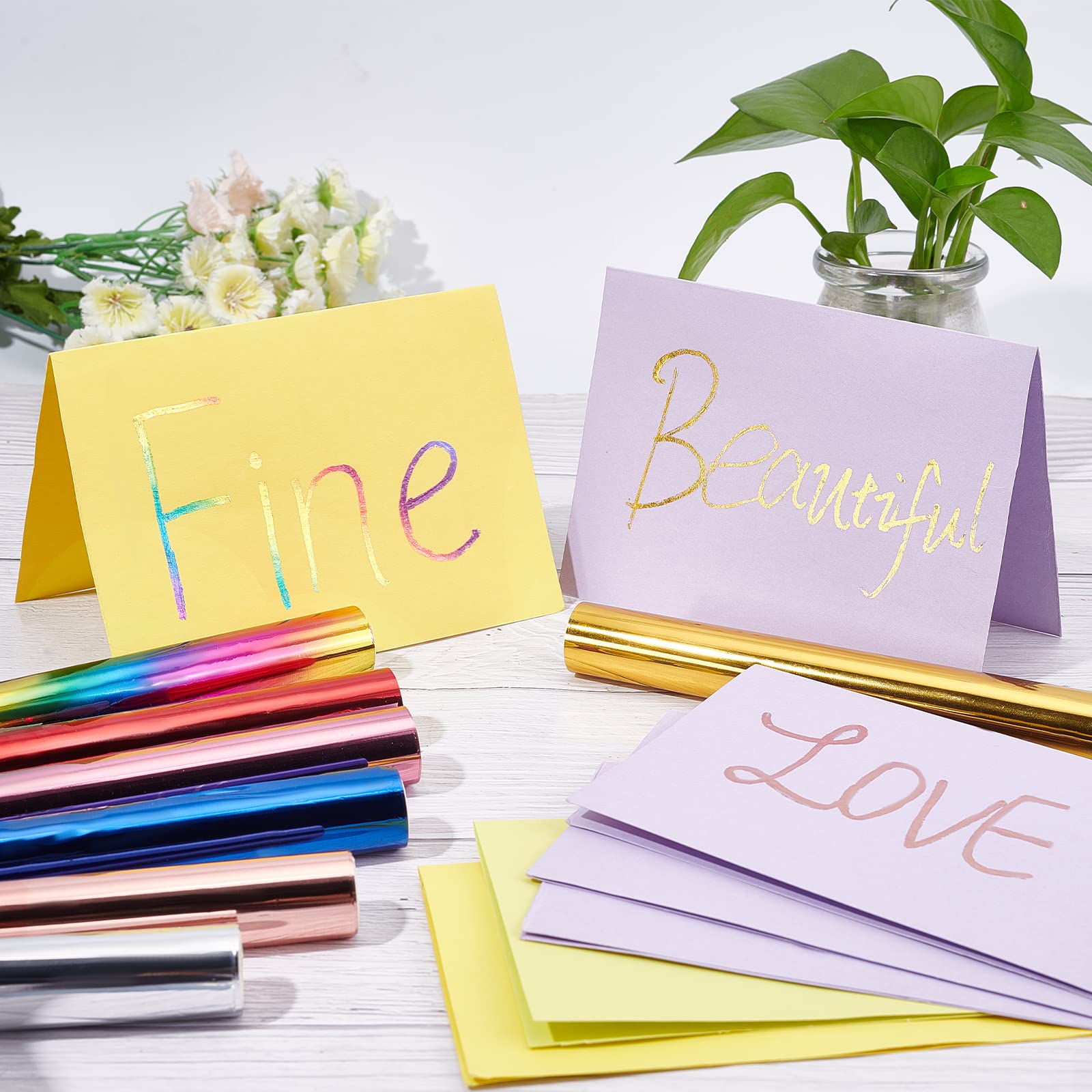 OTCRAFT - Lot De 5 Rouleaux De Papier D'aluminium Brillant à Chaud Pour Imprimante Laser Et Plastifieuse - Multicolore - 19 Cm X 5 M