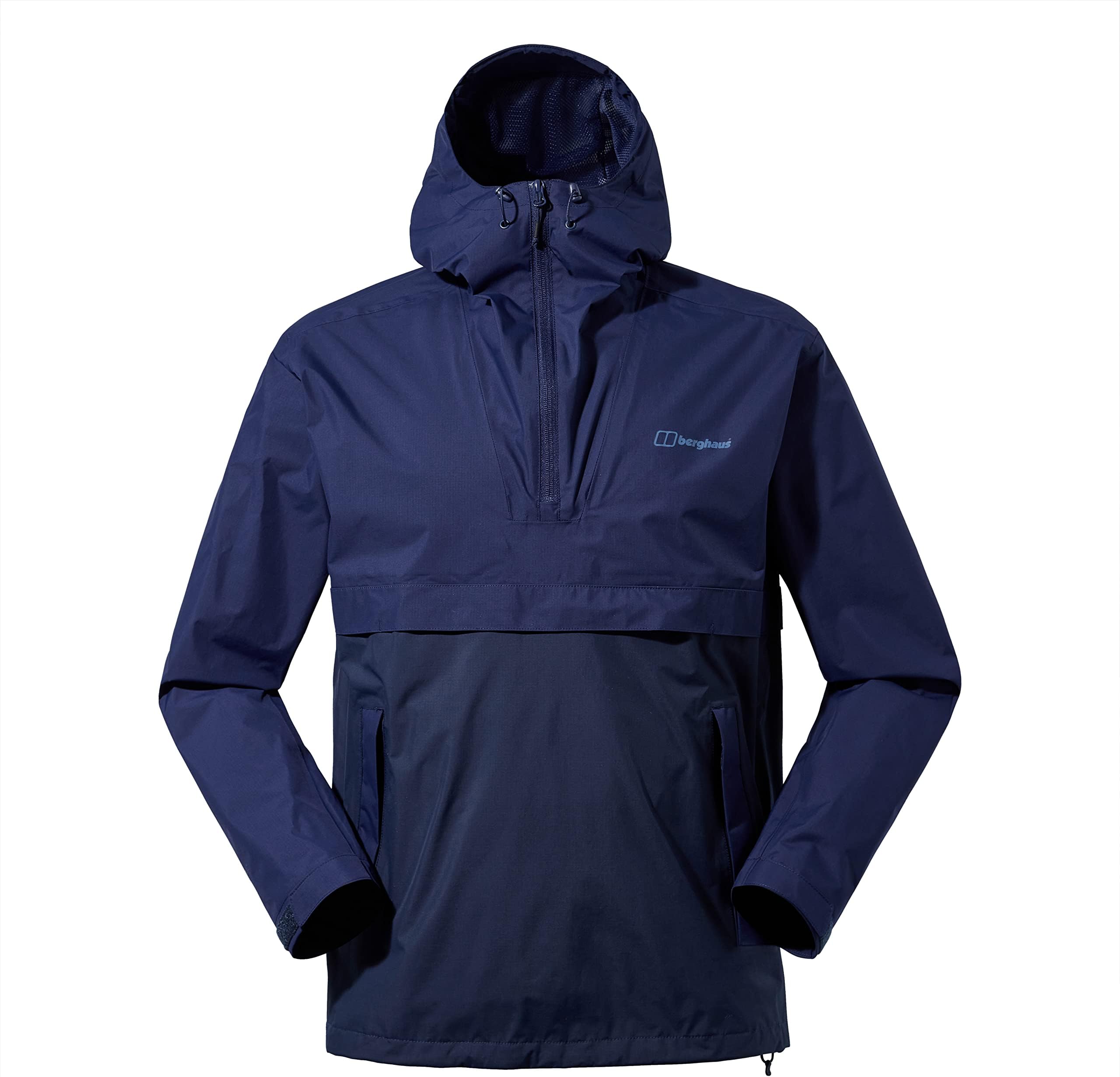 BerghausMen's Vestment Smock Half Zip Waterproof Shell Jacket, Durable, Breathable Rain Coat Anorak