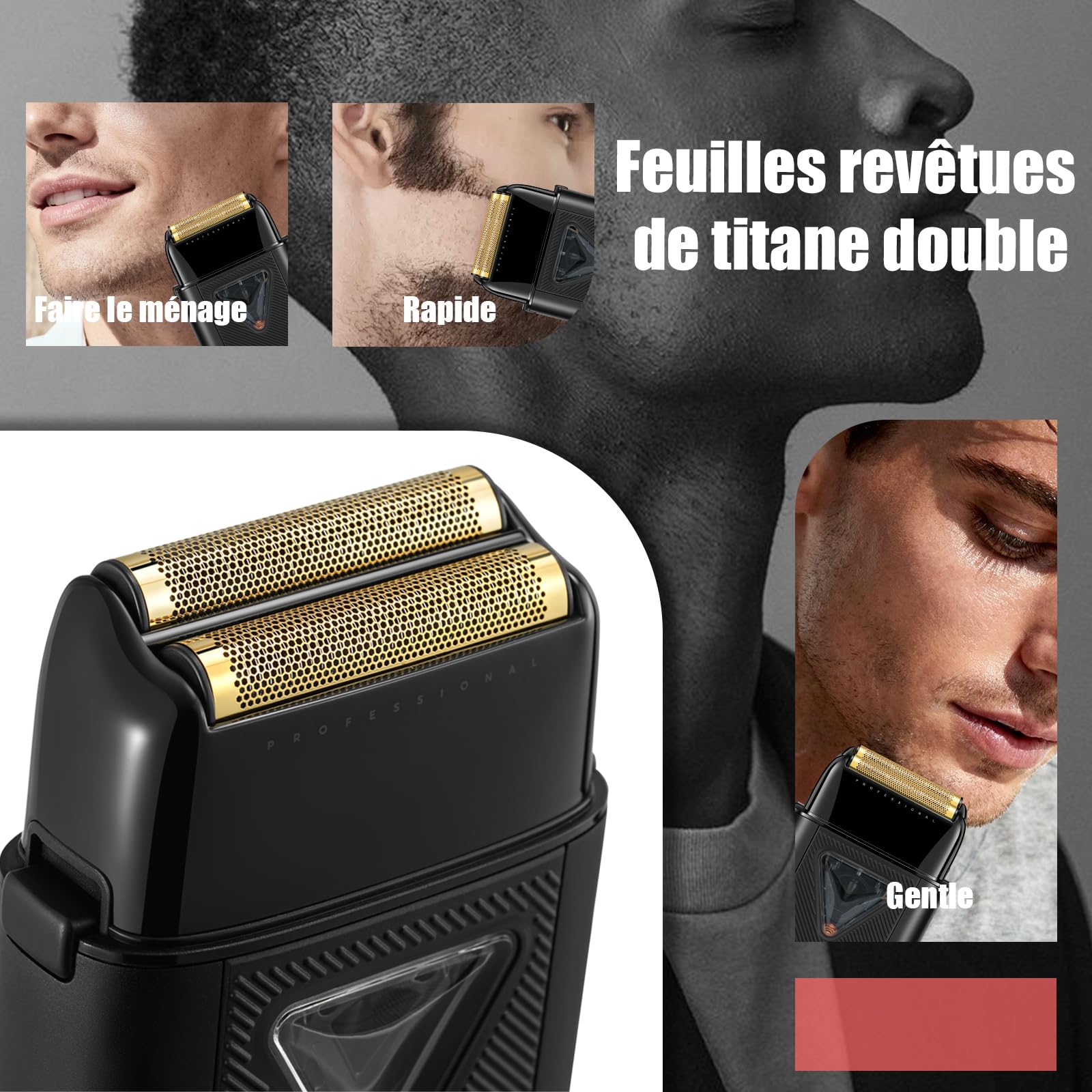 VGR 334 Rasoir Electriques Hommes Sans Fil Avec Moteur Vectoriel 8000 RPM