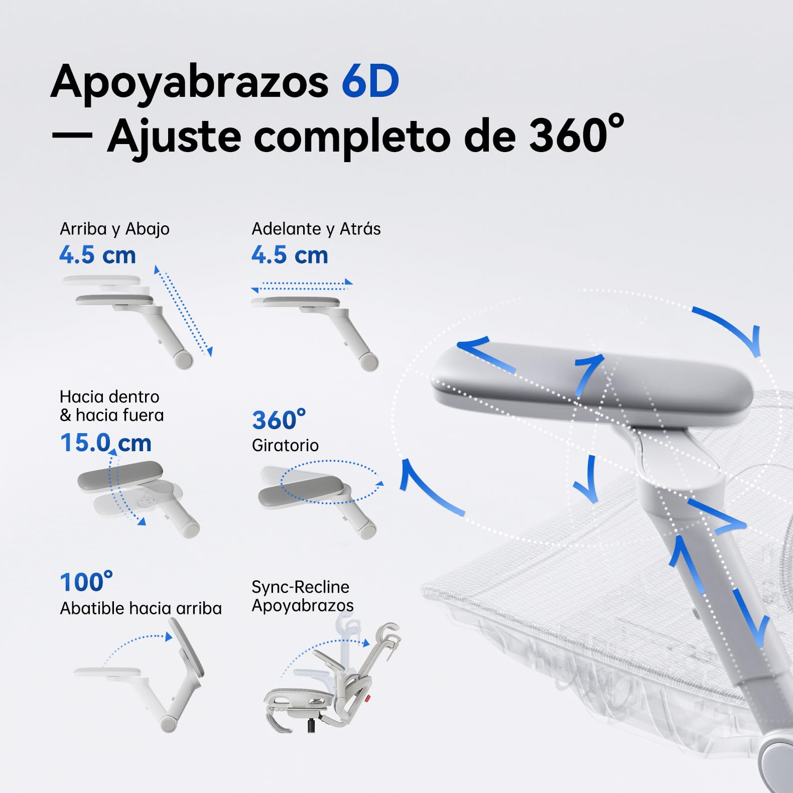 SIHOO B300 Pro Silla Ergonómica Oficina Soporte Lumbar Adaptativo, Blanco