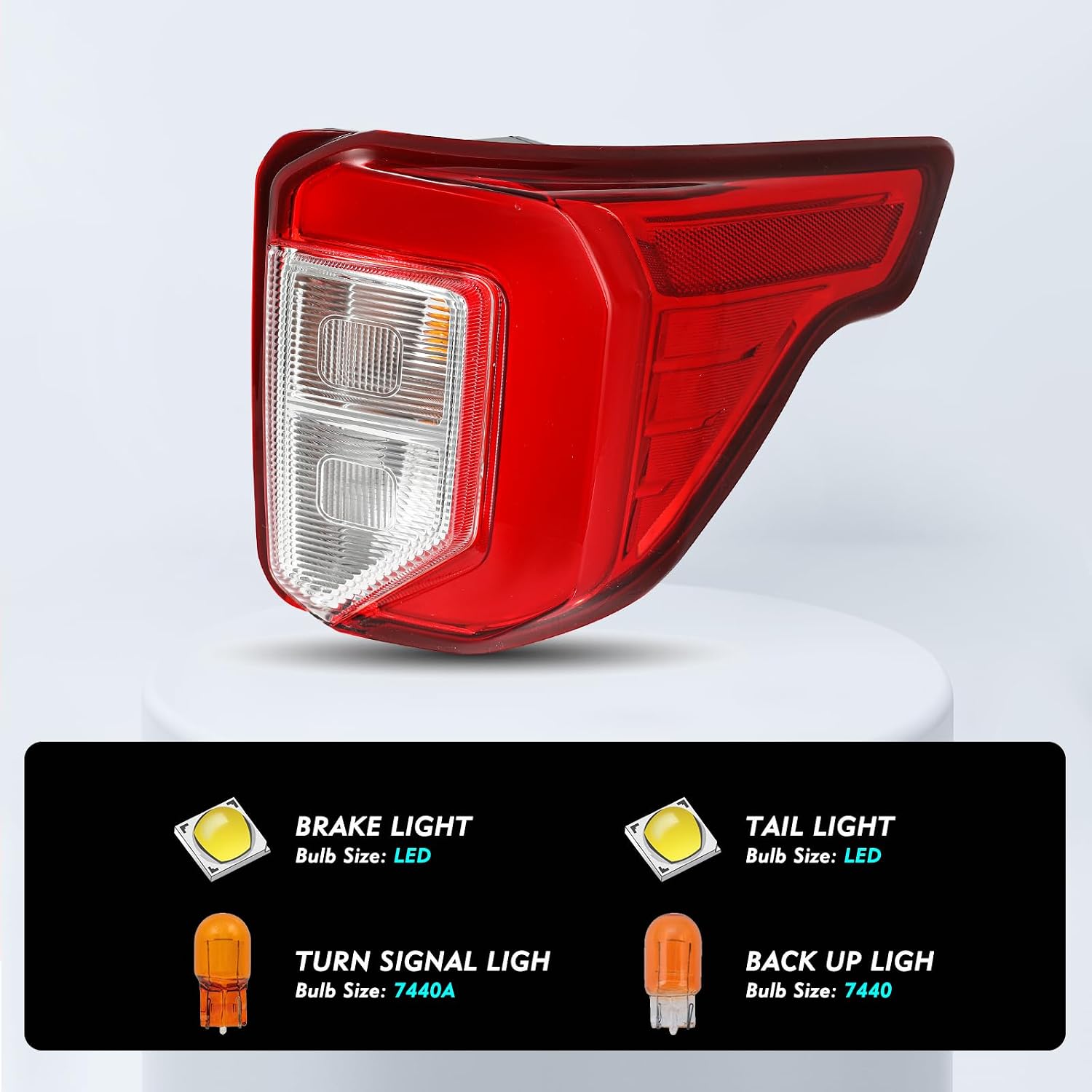 TUSDAR LED Taillight Assembly for 2020 to 2024 Ford Explorer Base XLT Limited Platinum Rear Tail Light (OE Style - RH)