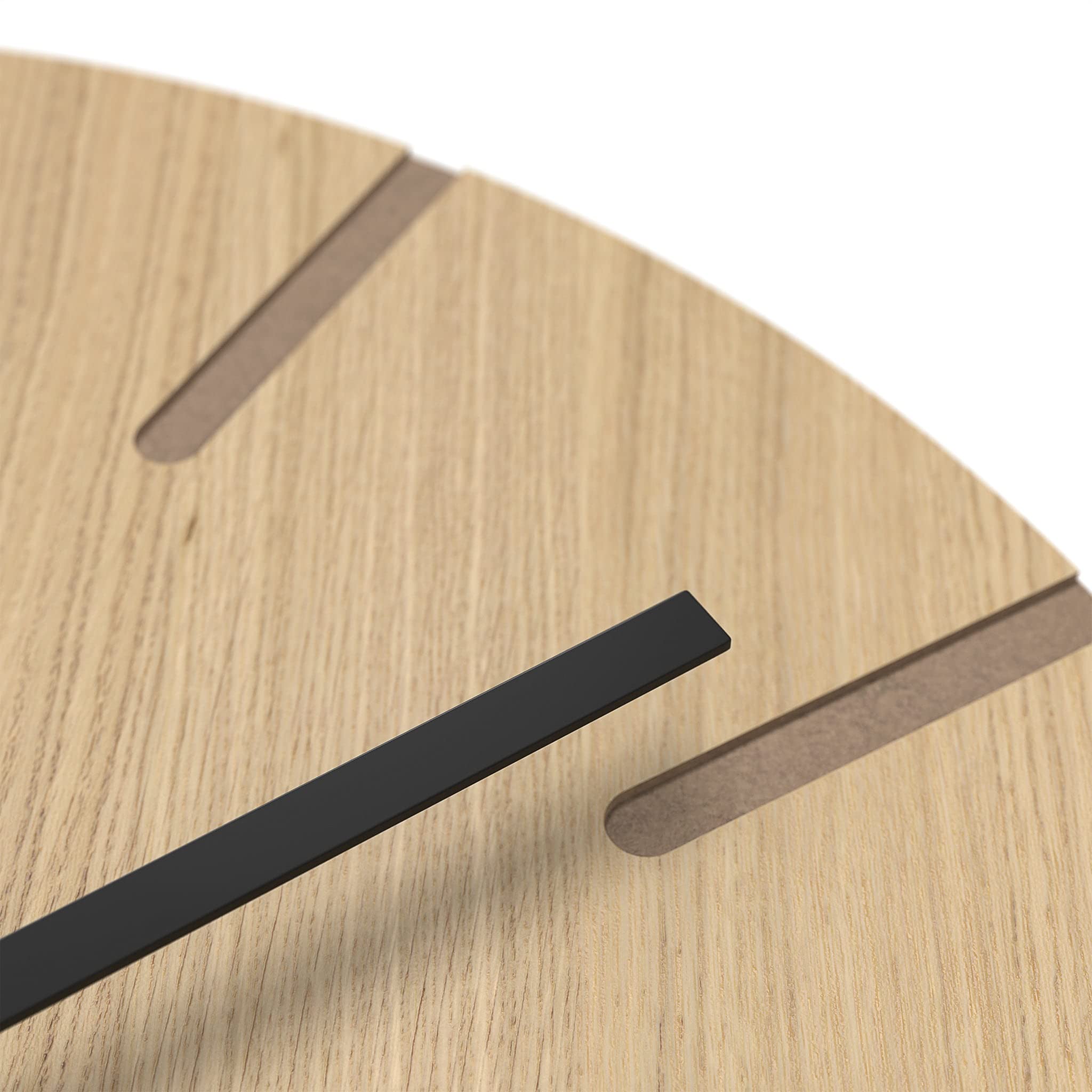Cander Berlin MNU 2730 I Wanduhr Holz lautlos 30 cm modern Eichenfurnier Vintage ohne Ticken Wohnzimmer Büro Küche analog