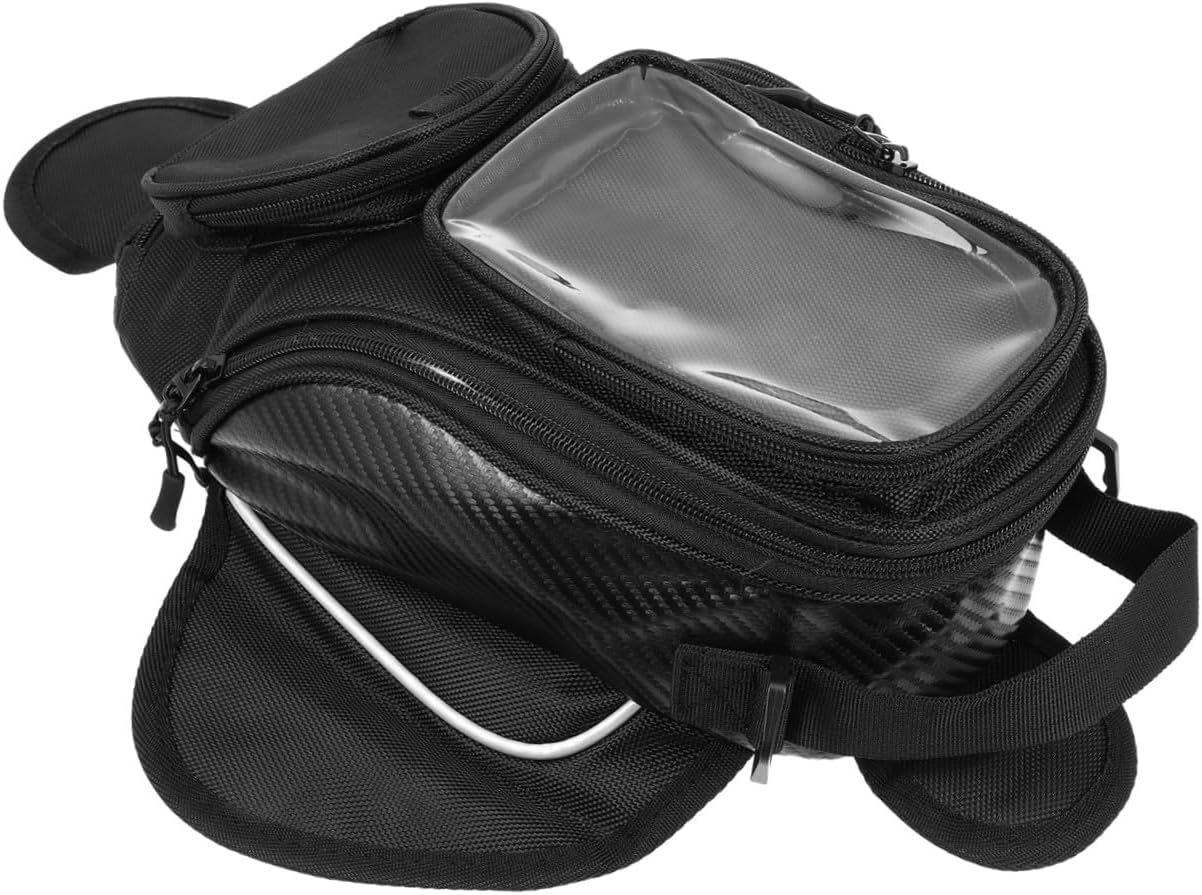 Hemoton Waterproof Motorcycle Tank Pouch Magnetic Motorbike Bag Outdoor Riding Tool Storage Compatible with Universal Bikes