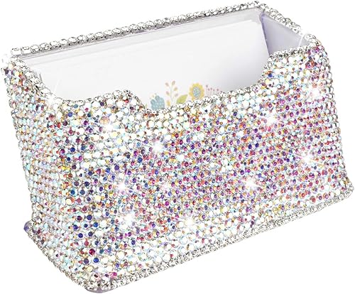 Soporte para tarjetas de visita para oficina, pantalla profesional y de lujo, tarjeta de identificación de oficina para mujer con accesorios de