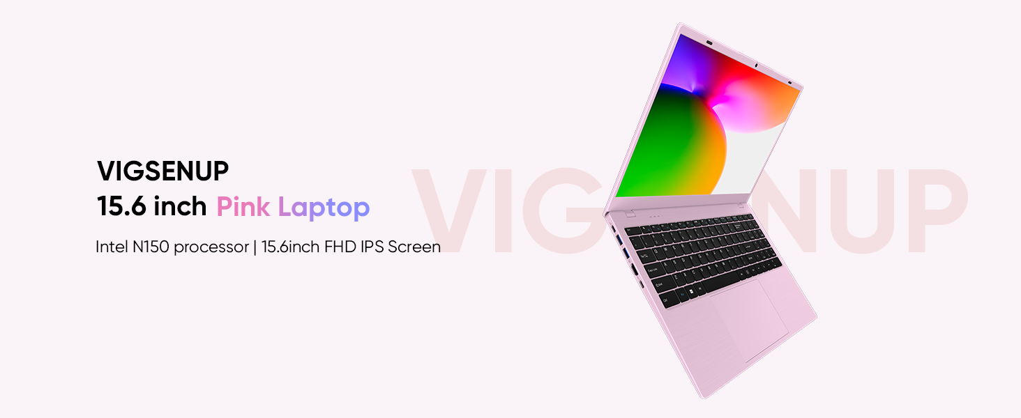 Amazon.com: VIGSENUP Pink Laptop,15.6 Inch Laptop Computer,12GB