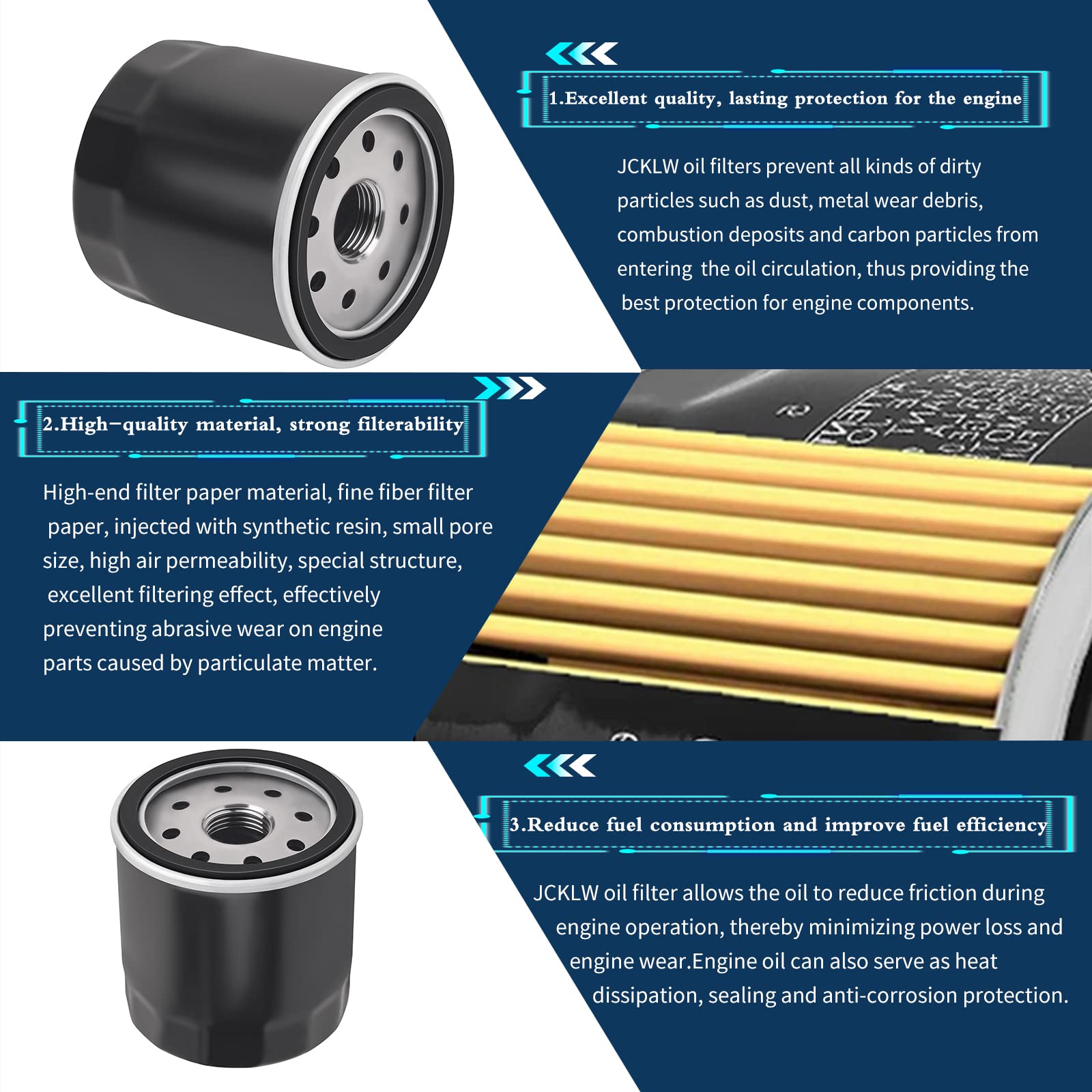 Amazon.com: JCKLW 49065-0724 49065-7010 Oil Filter Compatible with