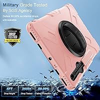 Vista 2 de SUPFIVES Funda para Samsung Galaxy Tab S7 FE de 12.4 pulgadas 2021: [Grado militar mejorado] funda protectora de silicona suave de cuerpo completo