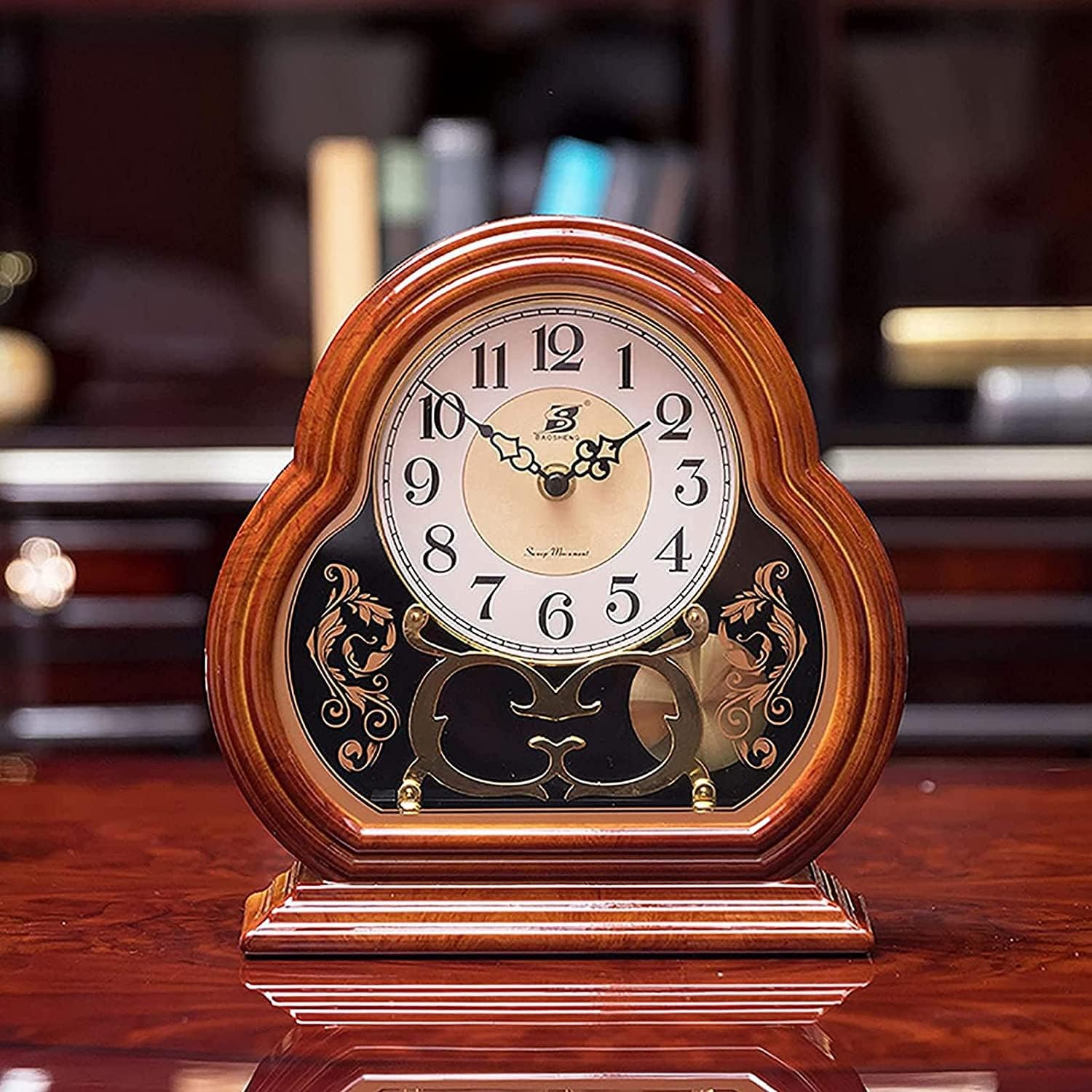 KOYLUZ Mantel Clocks Silent Decorative Battery Operated Desk Clocks