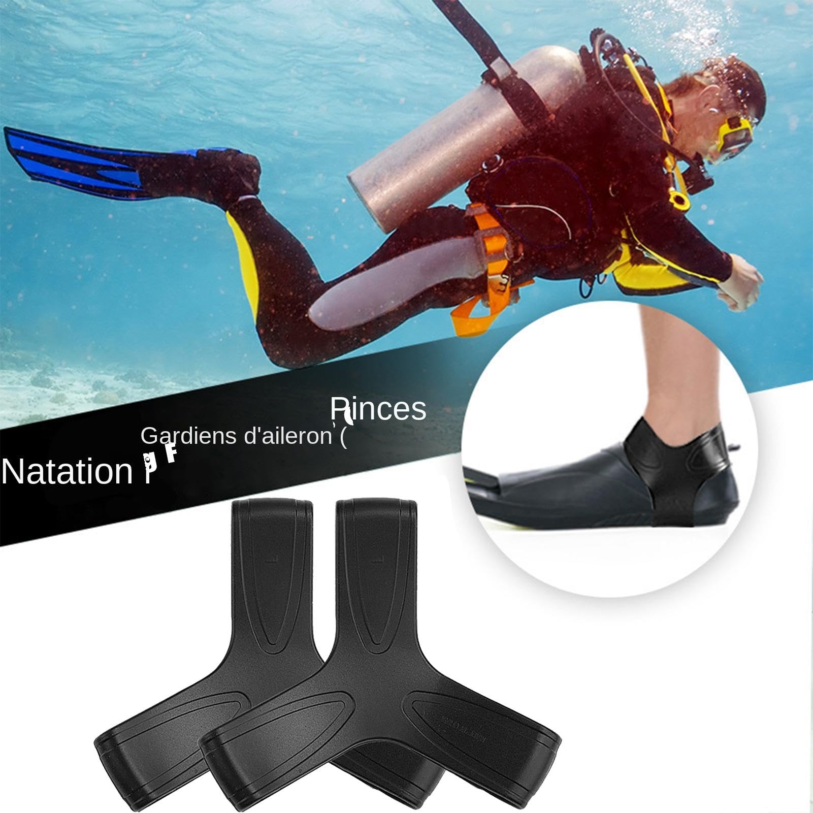 Supports De Palmes De Plongée En Silicone - Élastiques, Antidérapants - Pour Adultes Et Enfants