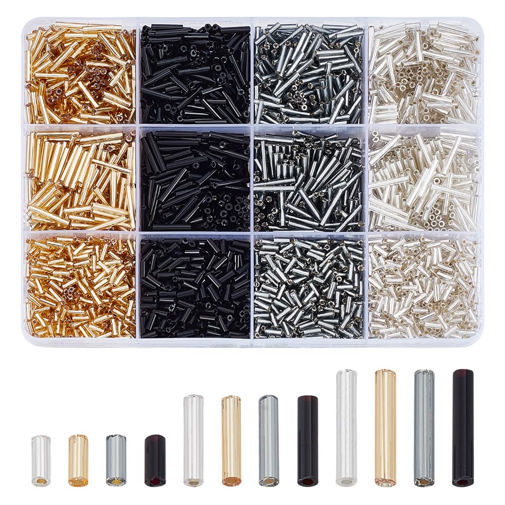 Perles en verre artisanales en vrac de style tubulaire pour fabrication de collier et bracelet