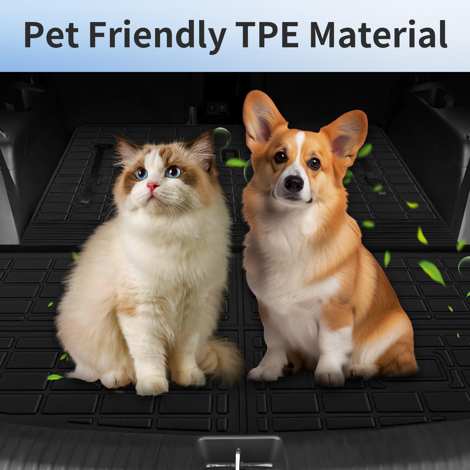 TSLDRV Floor Mats for Kia Telluride 7 Seat 2025-2020 Full Set All Weather Floor Mats for Kia Telluride — view 8