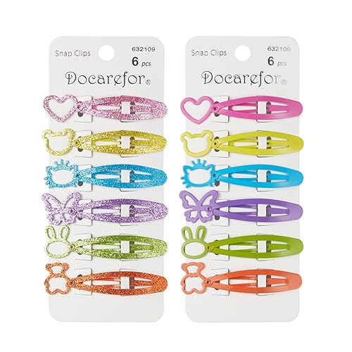 Miniatura 1 de 24 pinzas para el cabello para niñas, antideslizantes, de metal, a presión, para niños, adolescentes, mujeres, color caramelo sólido y brillante,