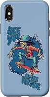 Vista 5 de iPhone 13 Skateboarder skaterramp divertida cita Skateboarding Skateboard caso