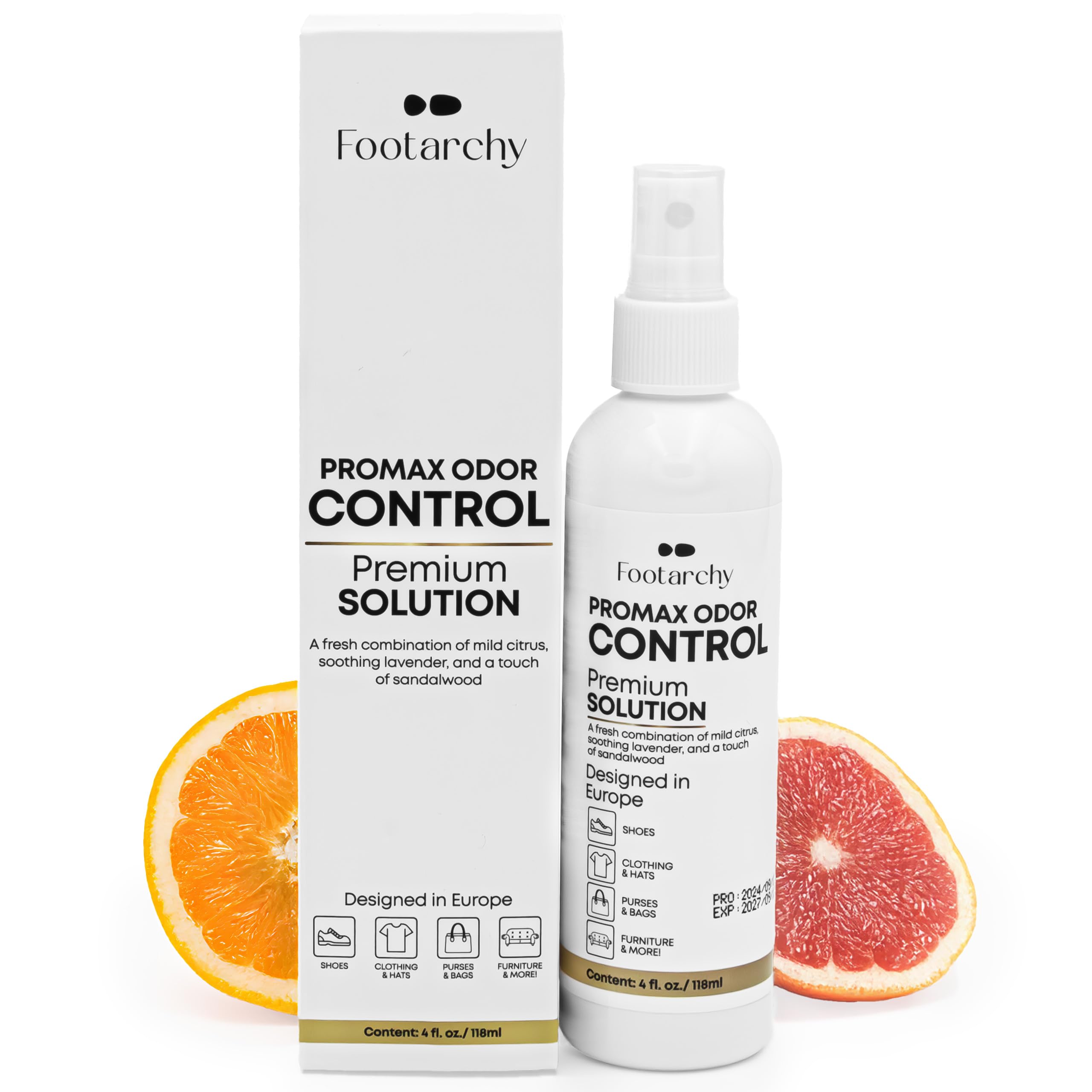 Spray Ambientador y Desodorante Suave para Zapatos – Aroma Cítrico de Uso Diario, Secado Rápido para Zapatillas, Ropa Técnica, Taquillas y Armarios