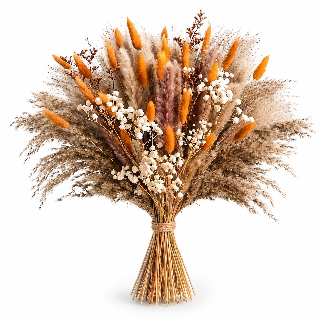 82 Pcs Dried Flowers Bouquet for Fall Decor, Autumn Pampas Grass Decor 44cm