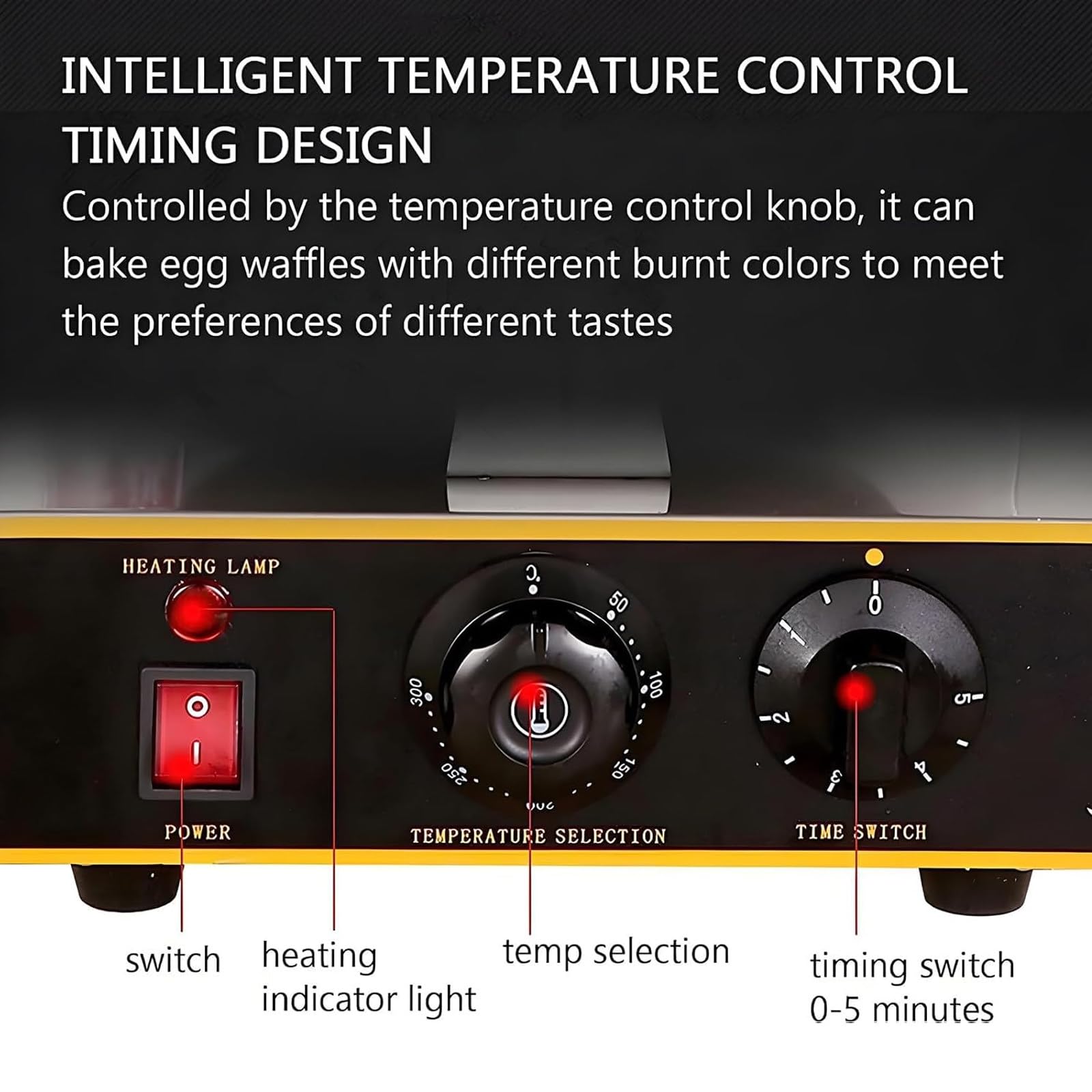 Máquina Profesional Para Hacer Conos De Gofre, Gofrera Eléctrica Comercial Con Calentamiento Uniforme Y Placas Antiadherentes Para Conos De Helado Y Postres Single-headeggrollcrepemachine