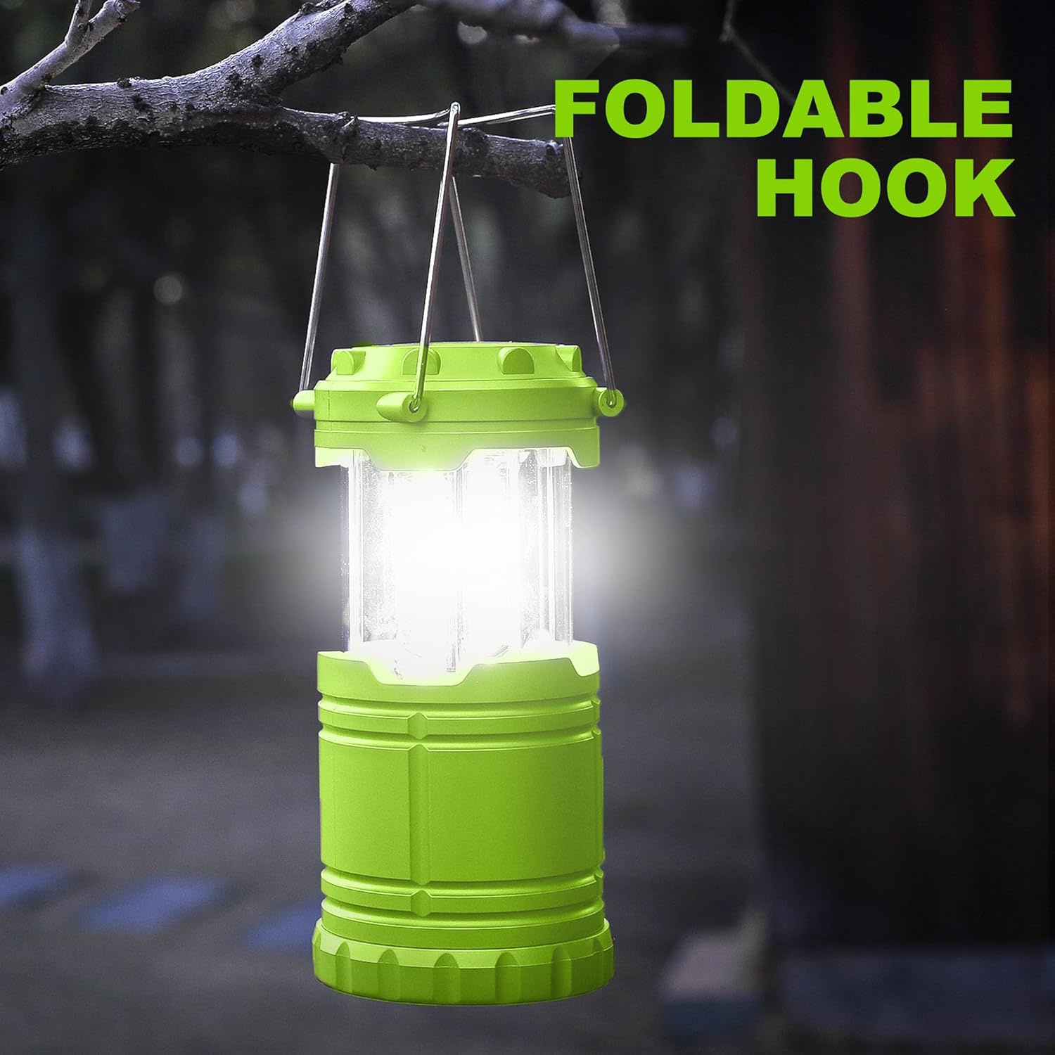 4-Pack Pink Camping Lantern and 4-Pack Green Camping Lantern, Essential Emergency Lights for Power Outages, Hiking, Hurricane