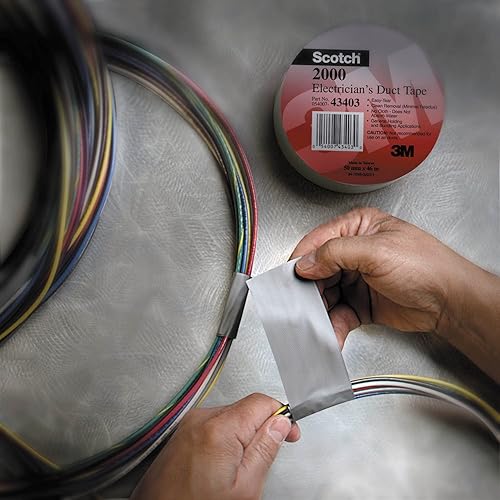 Miniatura 6 de 3M 2000-2X50YD Scotch Electricians Duct Tape 2000, 2 in X 50 YD, gris, (1 rollo)