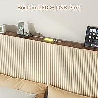 Vista 4 de Base de cama de terciopelo de tamaño matrimonial con cabecera tapizada, cabecera de almacenamiento de terciopelo copetudo, marcos de cama