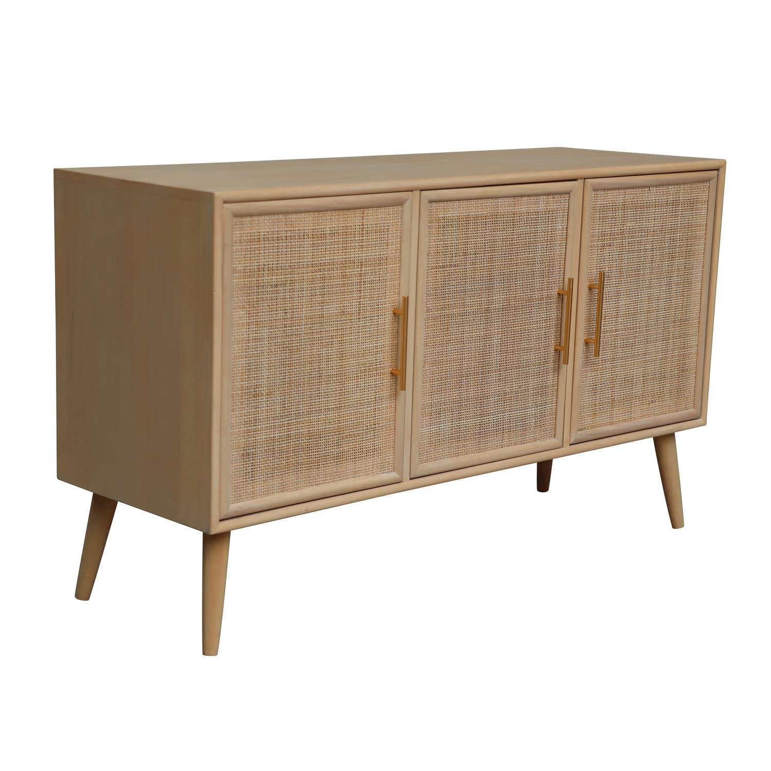 A&B Home Three-Door Tv Cabinet - Natural