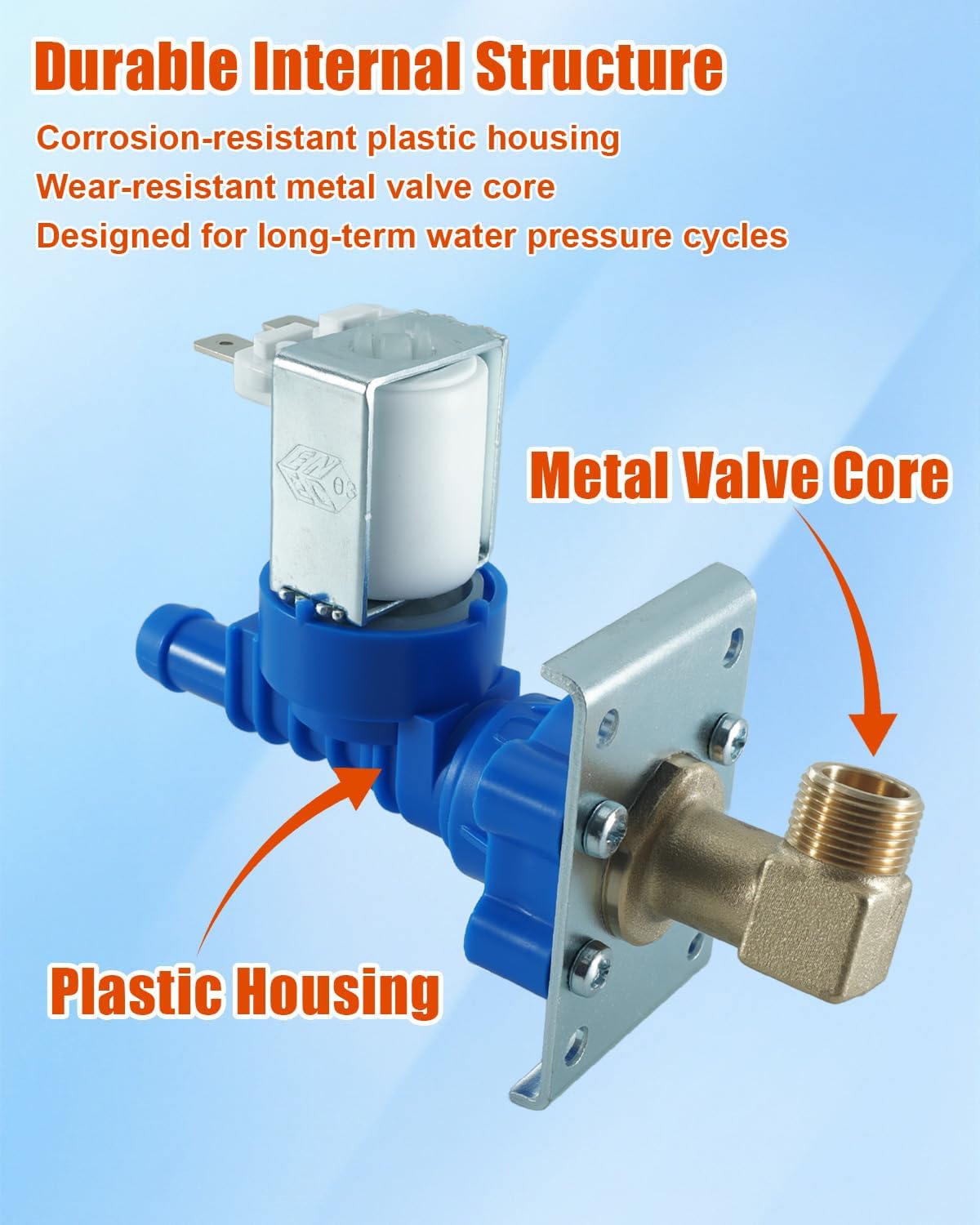5221DD1001E Water Inlet Valve Assembly Compatible with LG Kenmore, Dishwasher Water Inlet Valve Replaces AP5804631 5221DD1001C 2977831 PS8769826