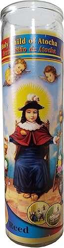 Vela devocional del pilar de oro del Santo Niño de Atocha (Santo Nino de Atocha)