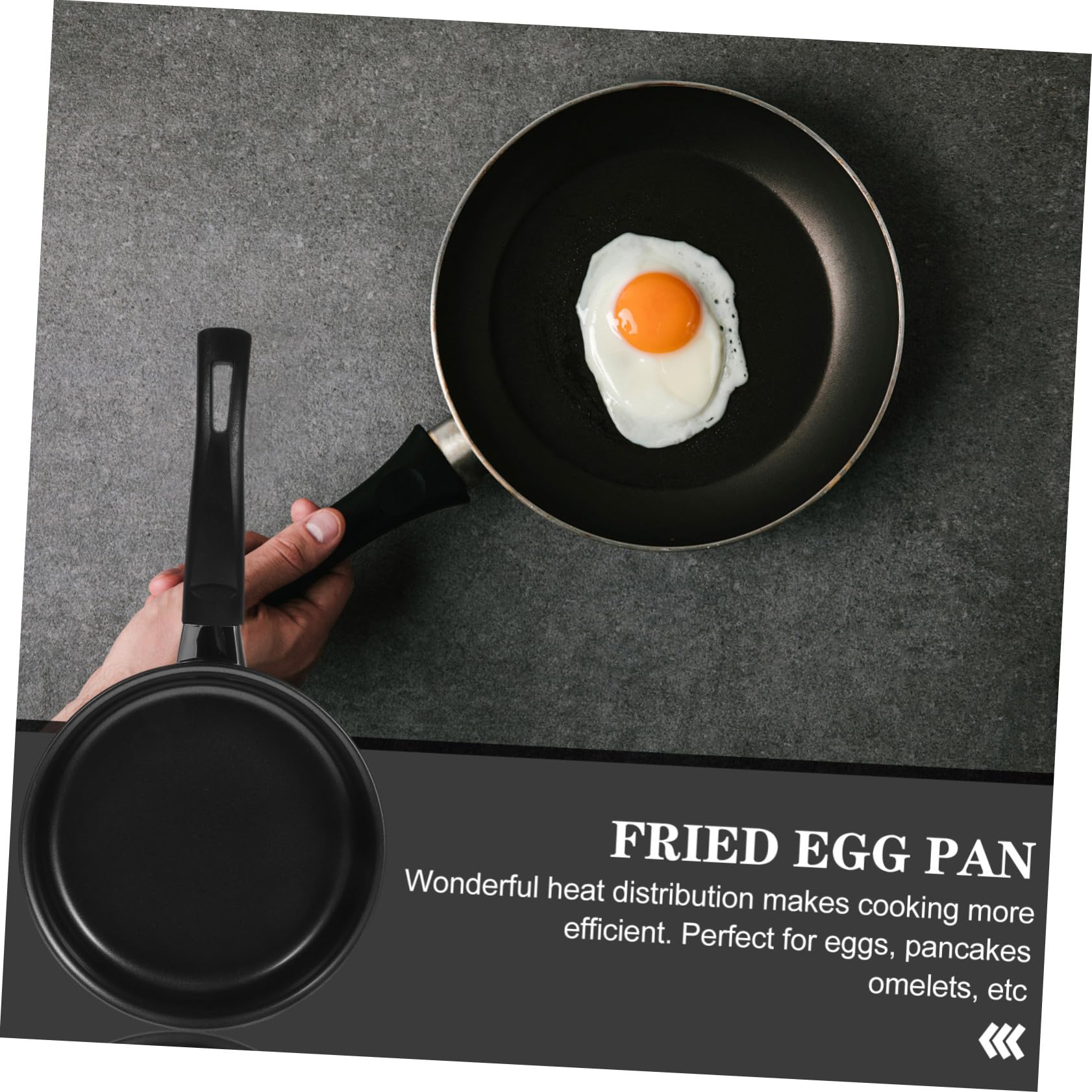 Padella Antiaderente Mini OSALADI 14 Cm – Set Da 2 In Ferro, Compatibile Con Gas E Induzione