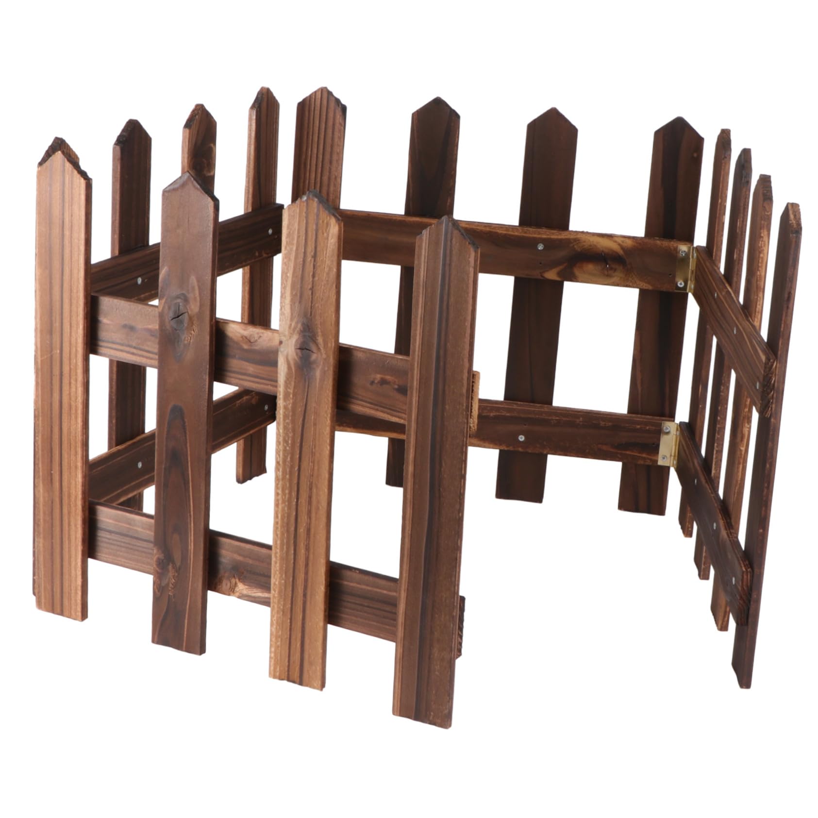 BESTonZON Recinzione in Legno Miniatura Carbonizzata per Decorazioni di Natale e Fatati Staccionata per Cortile Hotel e Festivi